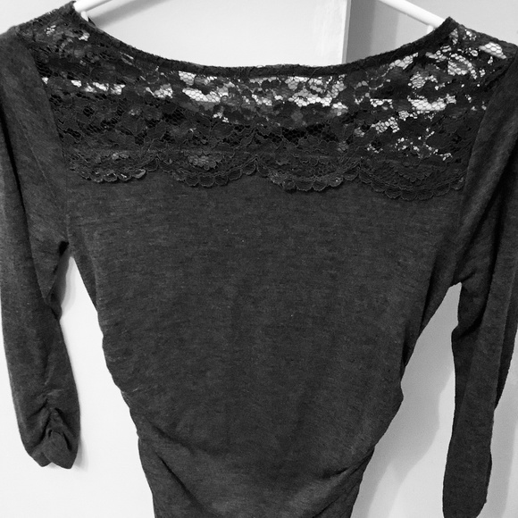 Black Top with lace embellishment - Picture 3 of 3